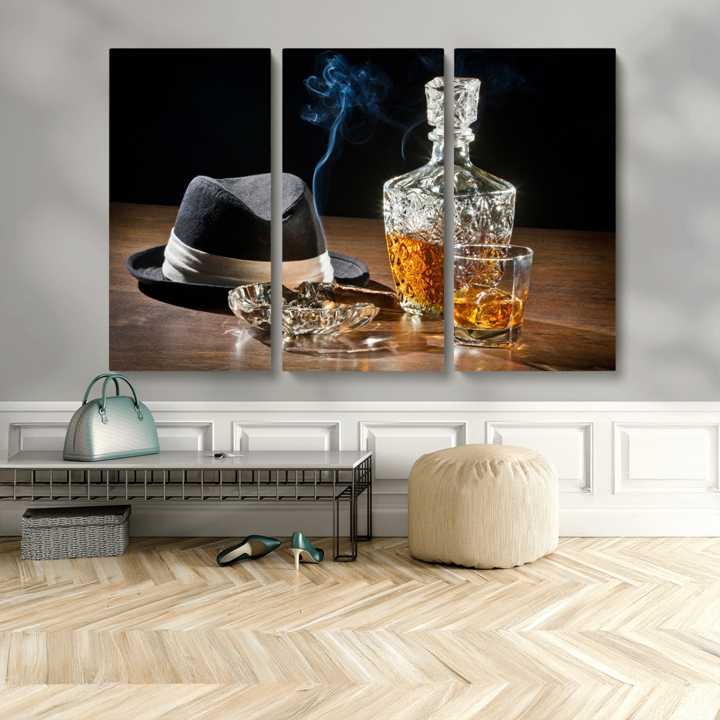 14629-MGV-CV-36X24-Extra Large Bourbon Decor Whiskey Wall Art Canvas Print