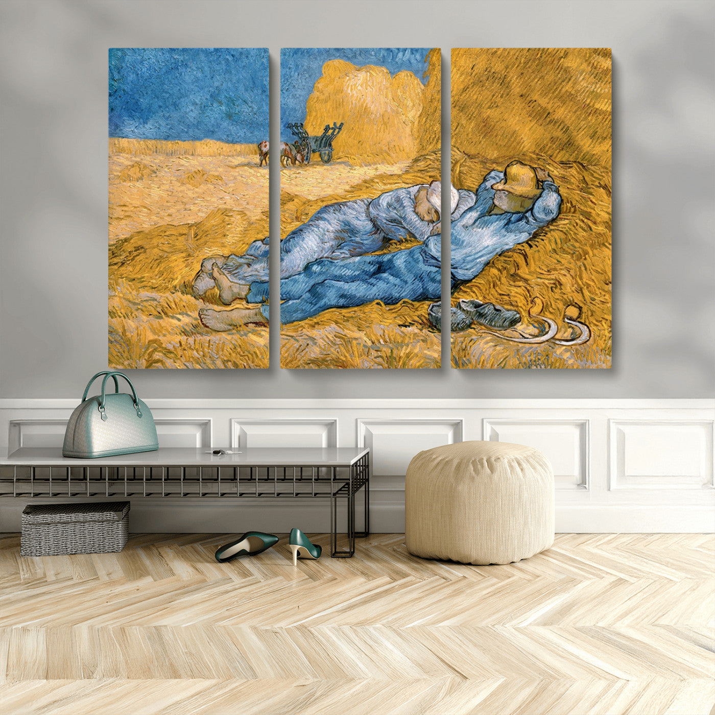 85933-MGV-CV-48X32-3P-Master Artist Vincent Van Gogh Nature Wilderness Illustrs Fine Art Canvas, Van Gogh Nature