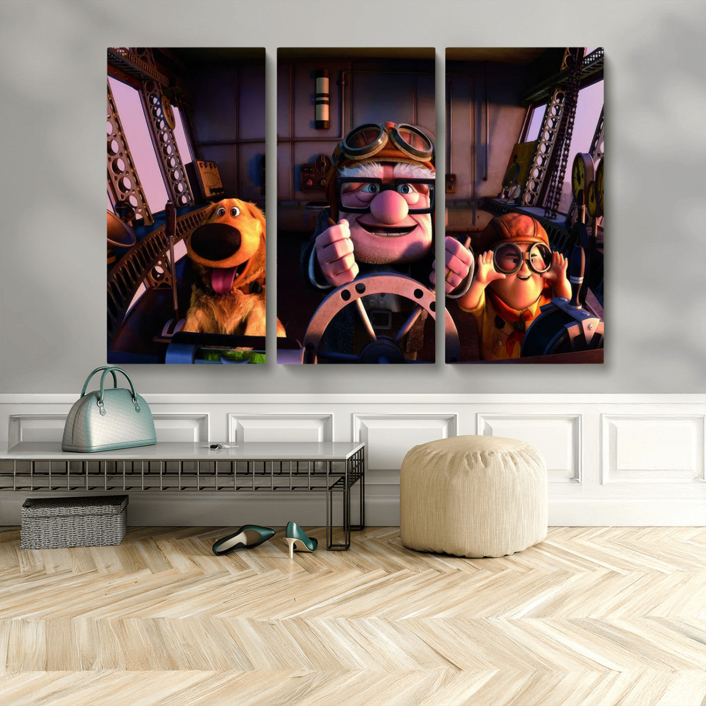 81690-MGV-CV-48X32-3P-Carl Russel And Dog, Movie Up Poster, Movie Up Wall Art, Movie Up Poster Print, Carl