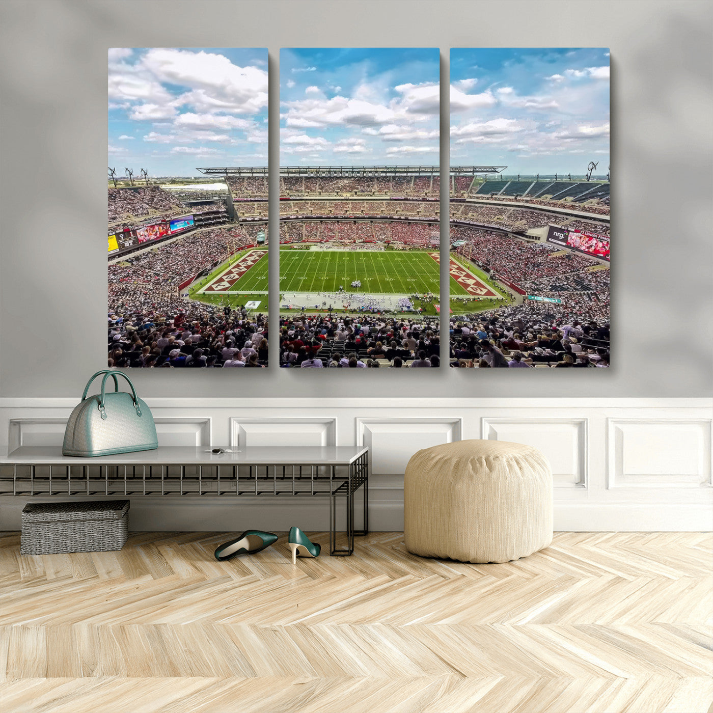 29243-MGV-CV-48X32-3P-The Temple University Owls Athletics Team Print - Philadelphia Lincoln Financial Field Stadium Wall