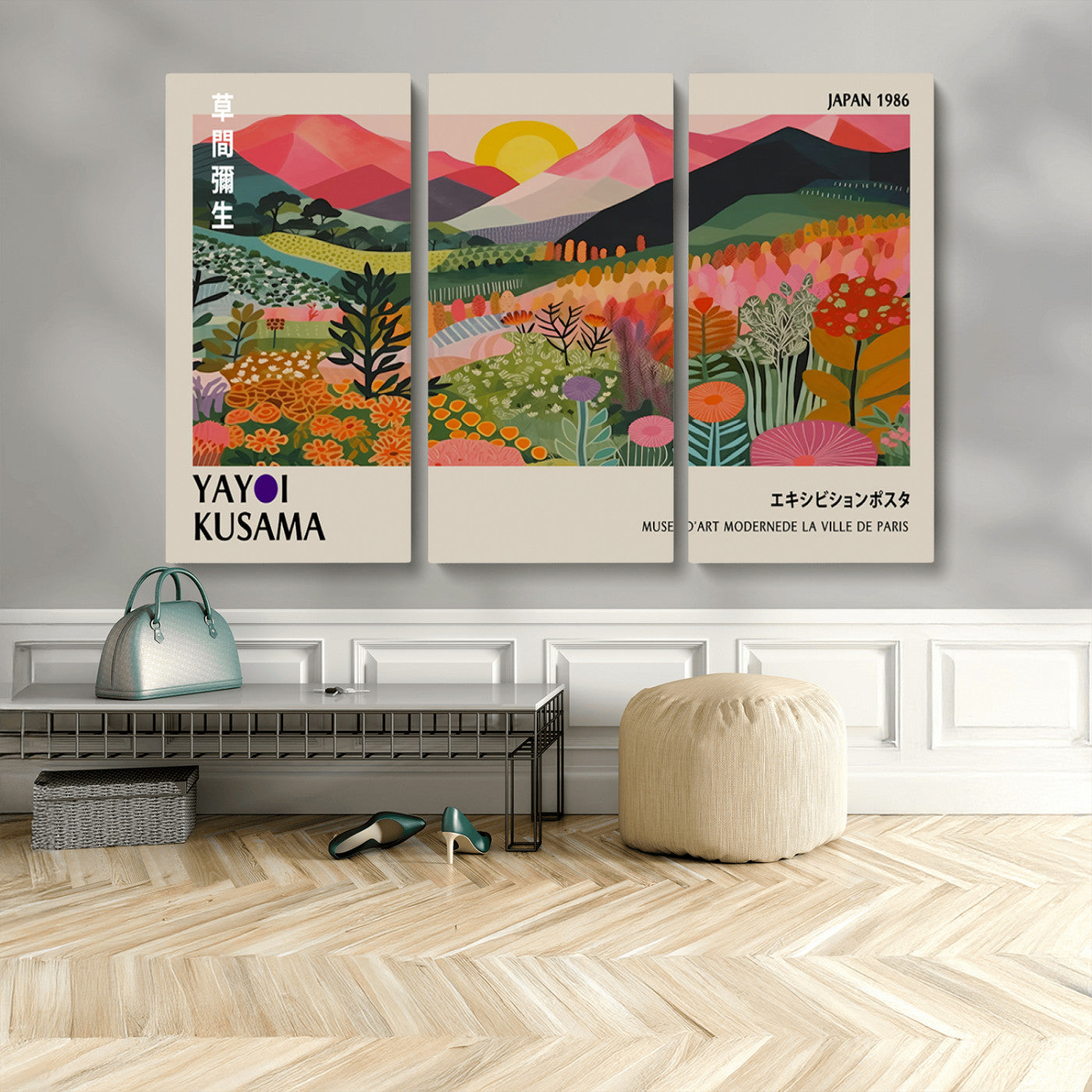 97588-MGV-CV-48X32-3P-Old Barn Wall Art Canvas Print – Framed Rustic Moody Farm Countryside Landscape Nature Artwork for Home, Office, Living Room