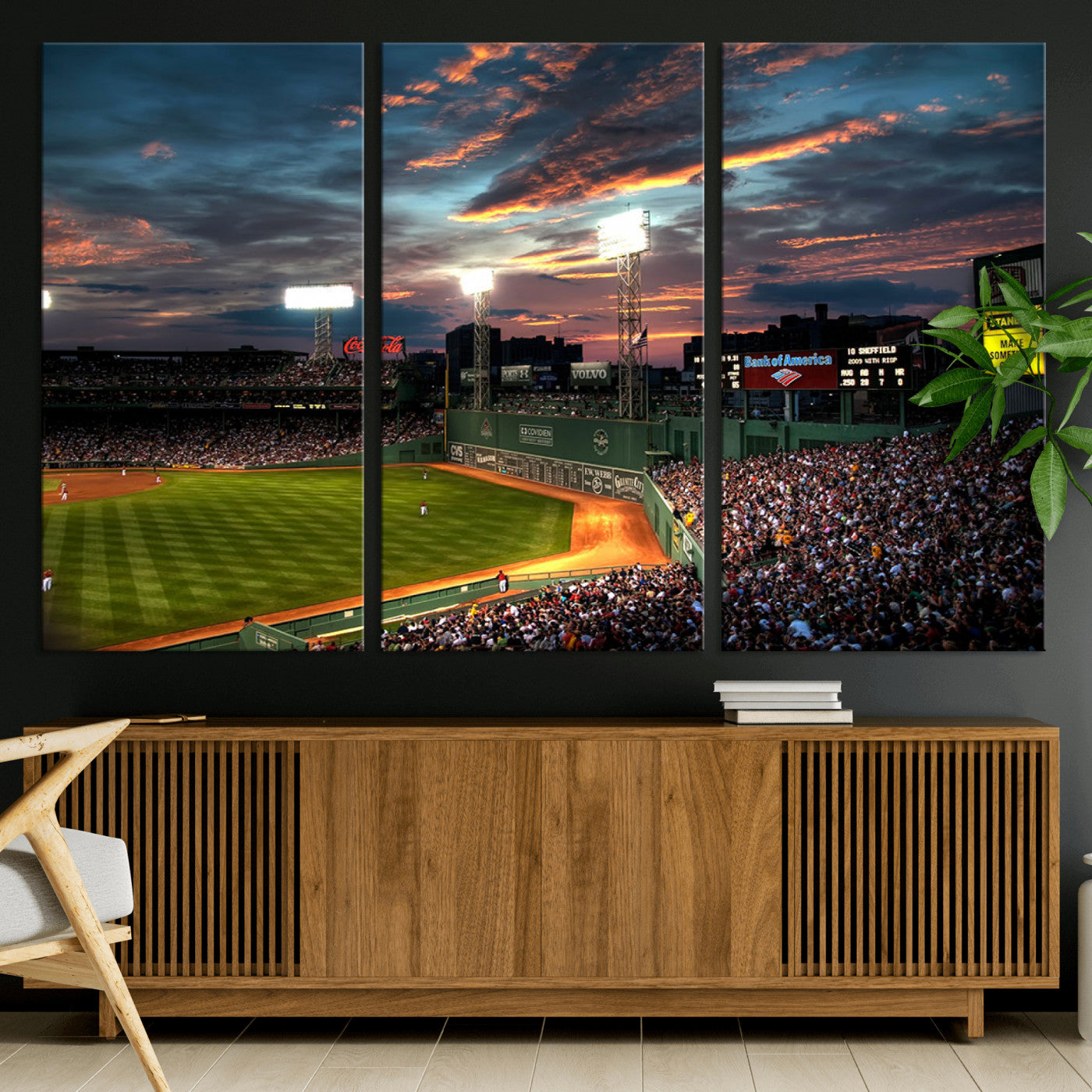 -Fenway Park Wall Art Canvas Print | Large Baseball Stadium Canvas Print for Boston Red Sox Fans |