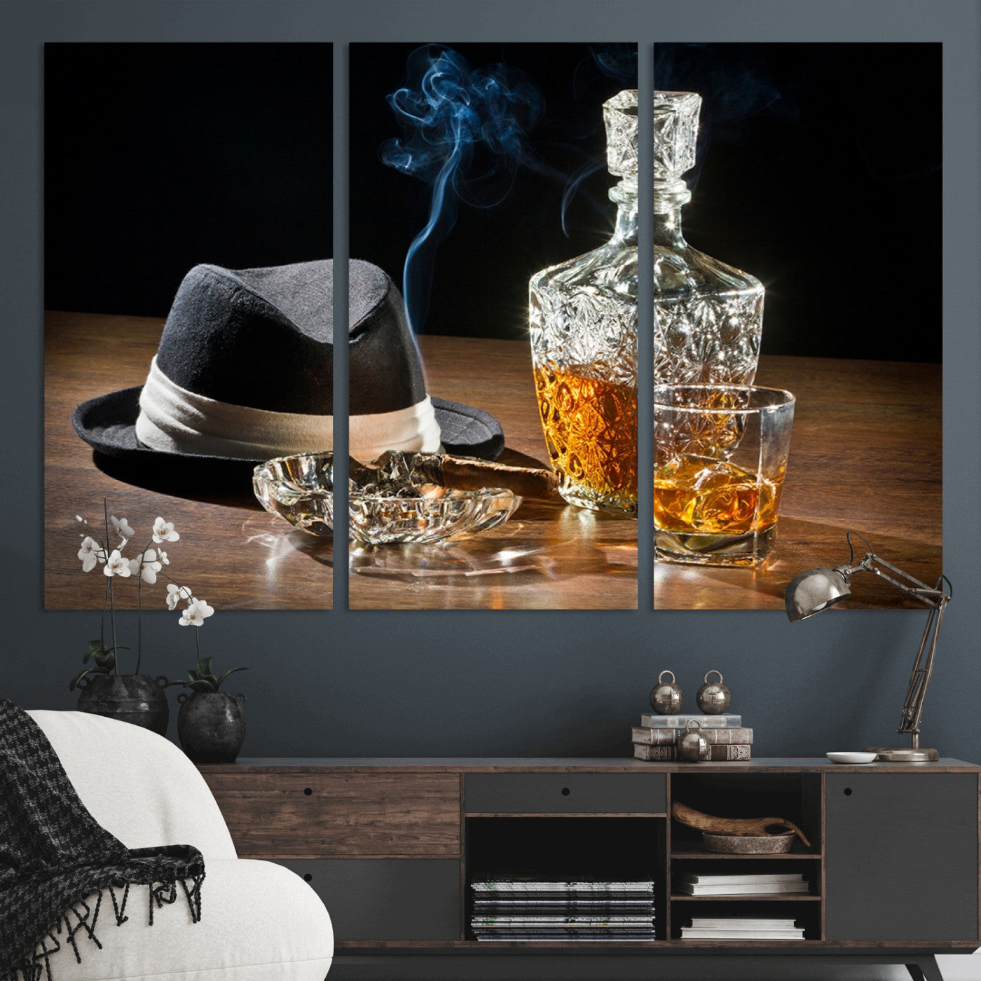 14629-MGV-CV-36X24-Extra Large Bourbon Decor Whiskey Wall Art Canvas Print