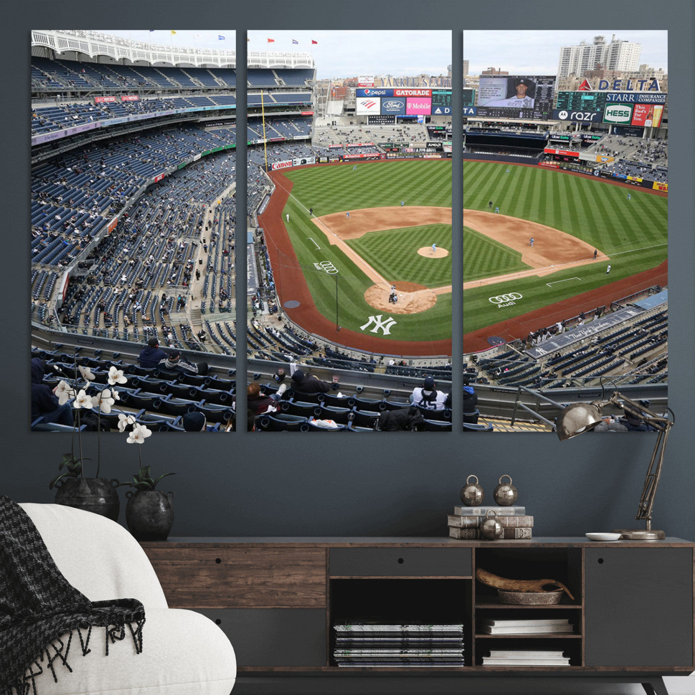 -New York Yankees Baseball Team Print - Yankee Stadium Wall Art Canvas Print