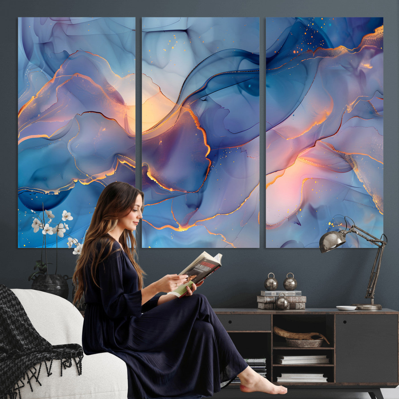 13710509-MGV-CV-36X24 - Colorful Abstract Canvas Wall Art Print, Vibrant Popup Color Art Print