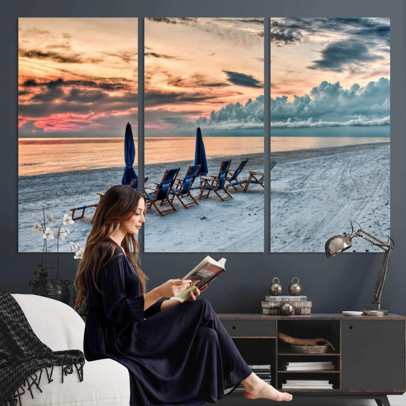 17237006-MGV-CV-36X24 - Serene Gulf Solitude Wall Art Canvas Print