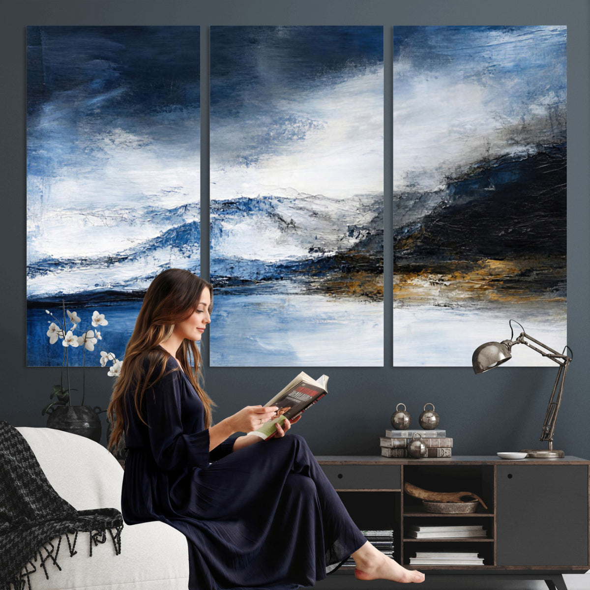 48142030-MGV-CV-36X24 - Extra Large Abstract Wall Art Canvas Print