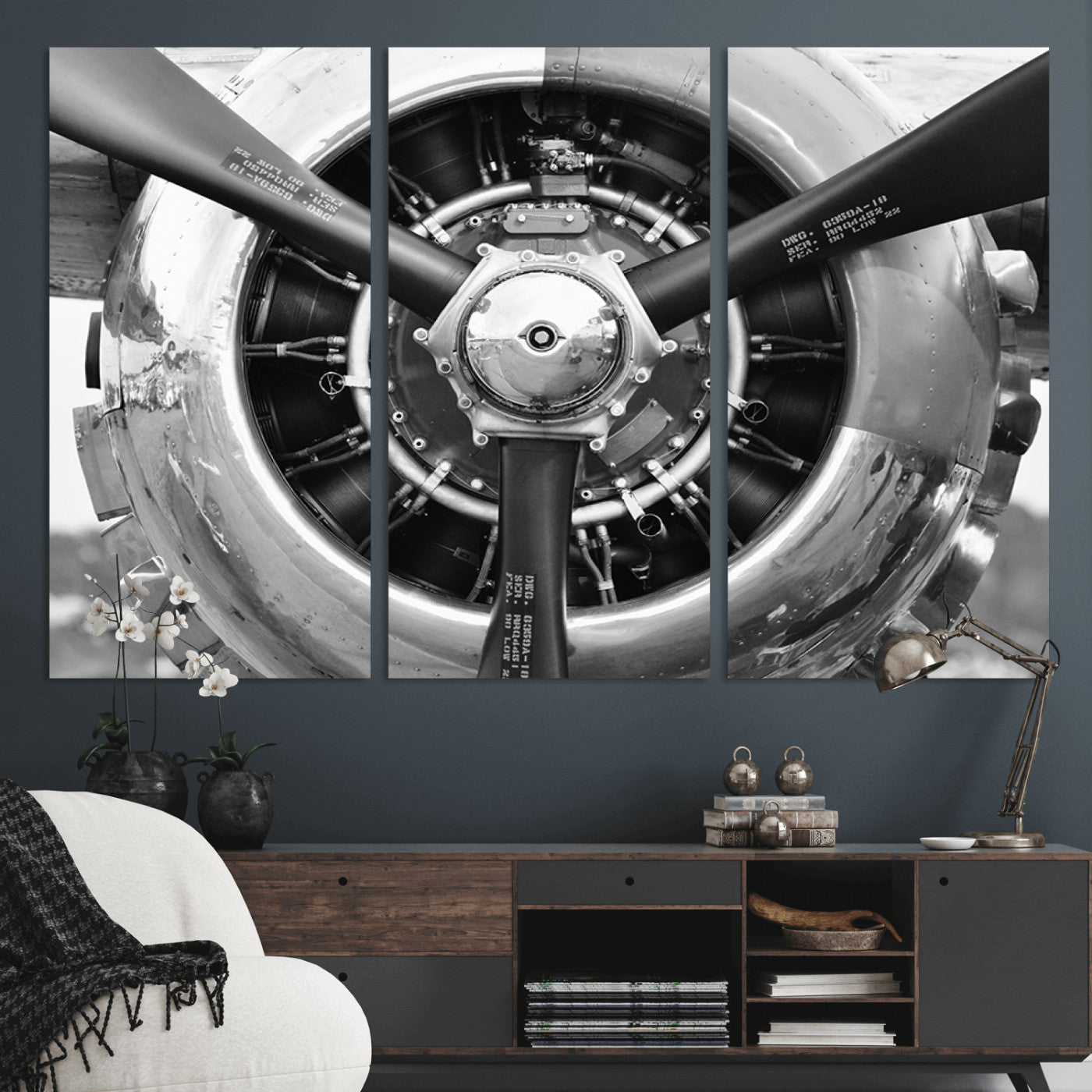 28132-MGV-CV-36X24-Vintage Airplane Wall Art Canvas Print