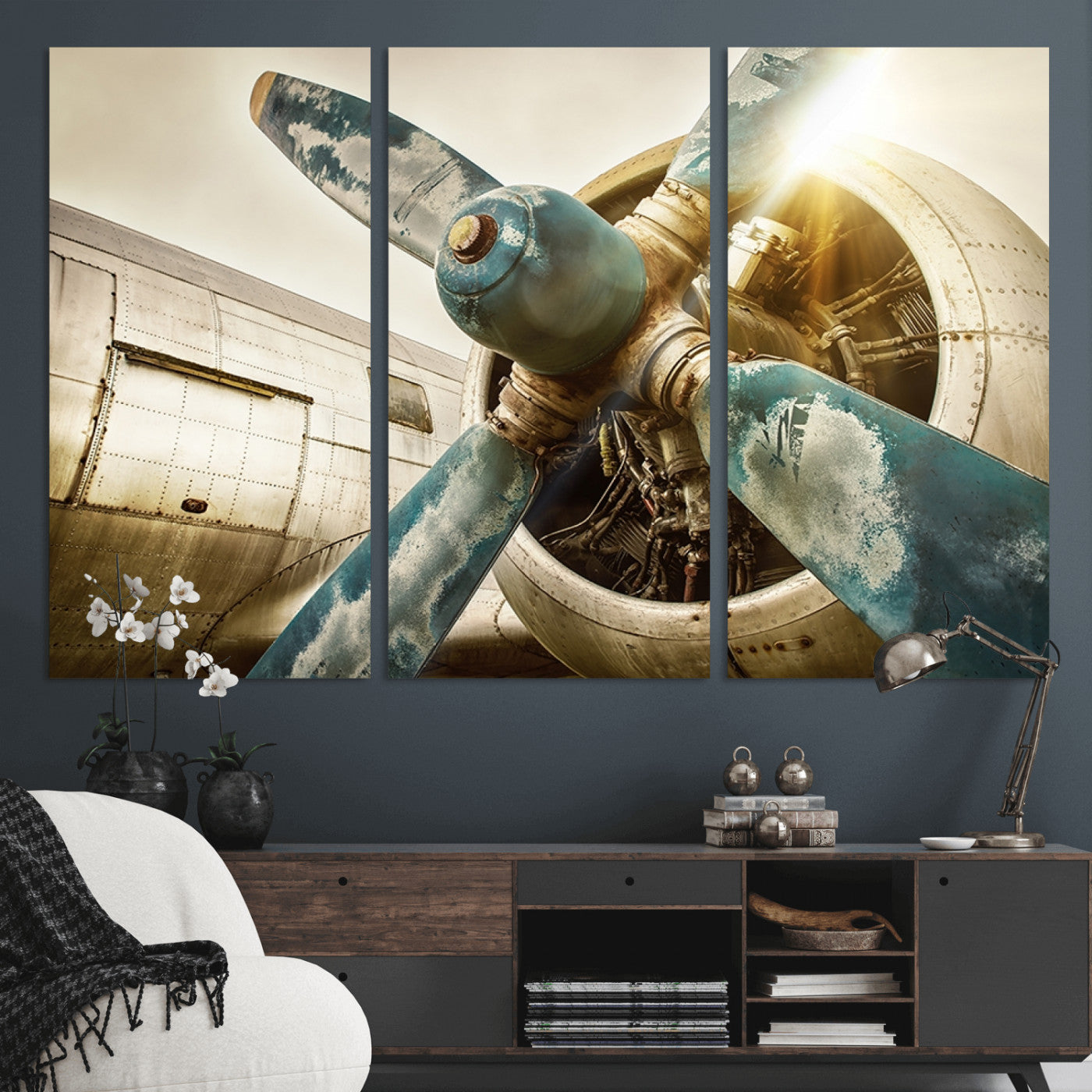 14106-MGV-CV-36X24-Vintage Airplane Canvas Print