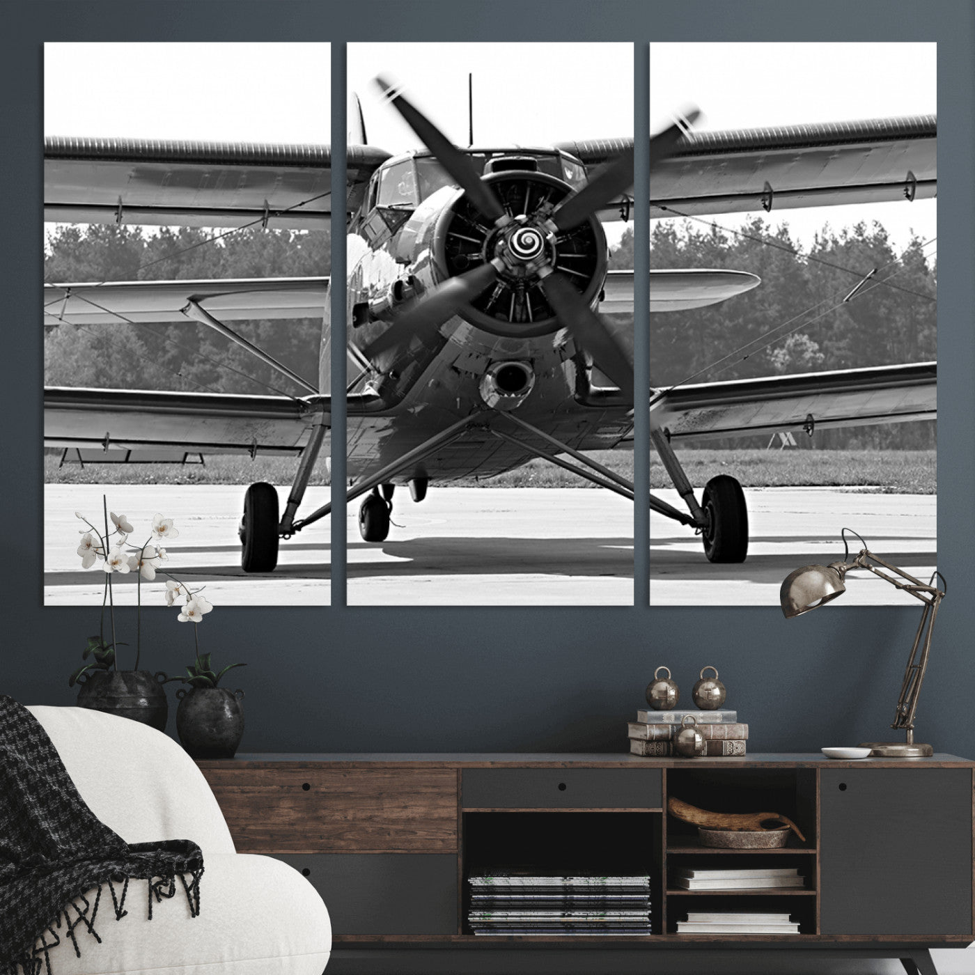 74816-MGV-CV-36X24-Wall Art Old War Plane Canvas Print