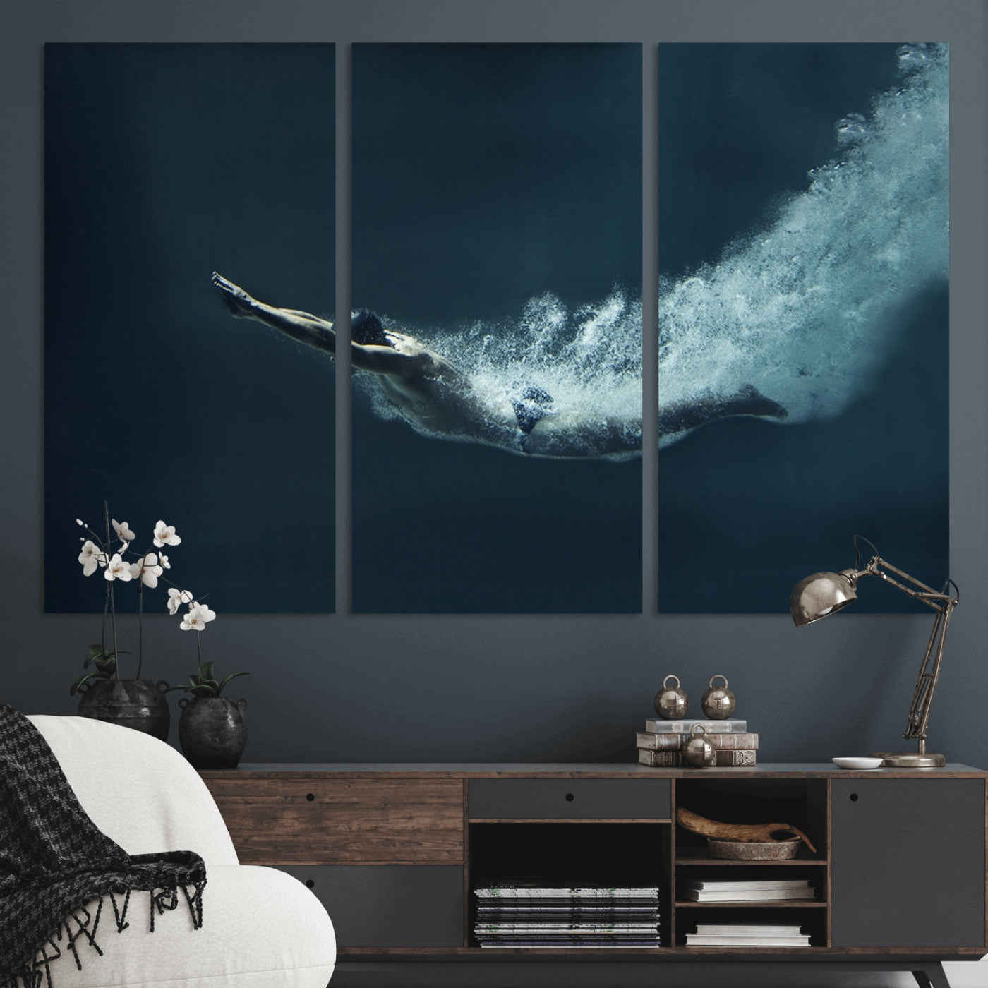 48463-MGV-CV-36X24-Swimmer Wall Art Canvas Print