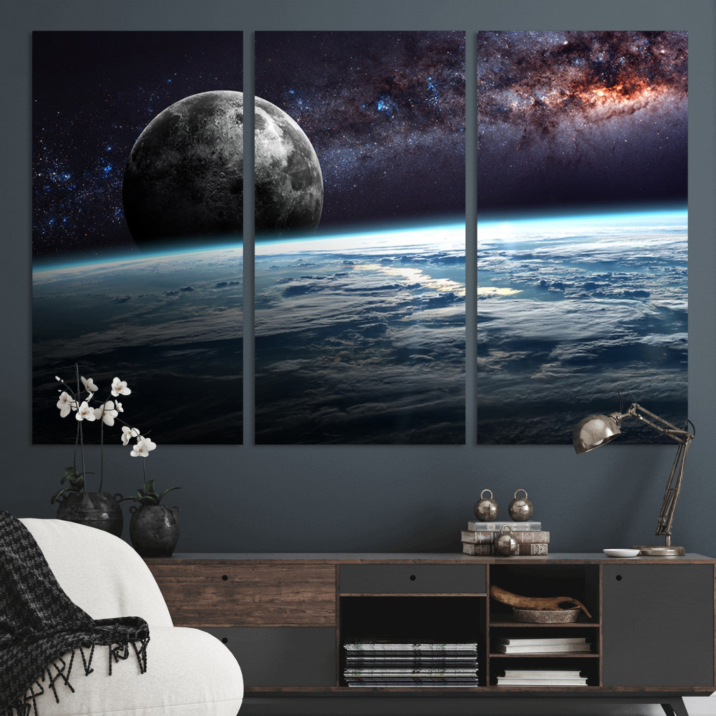 -Space and Planet Canvas Print