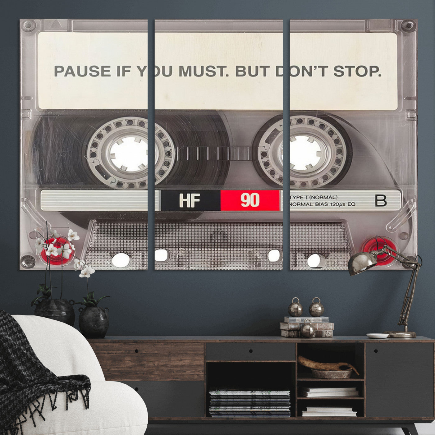 -Music Cassette Iconic Wall Art Canvas Print