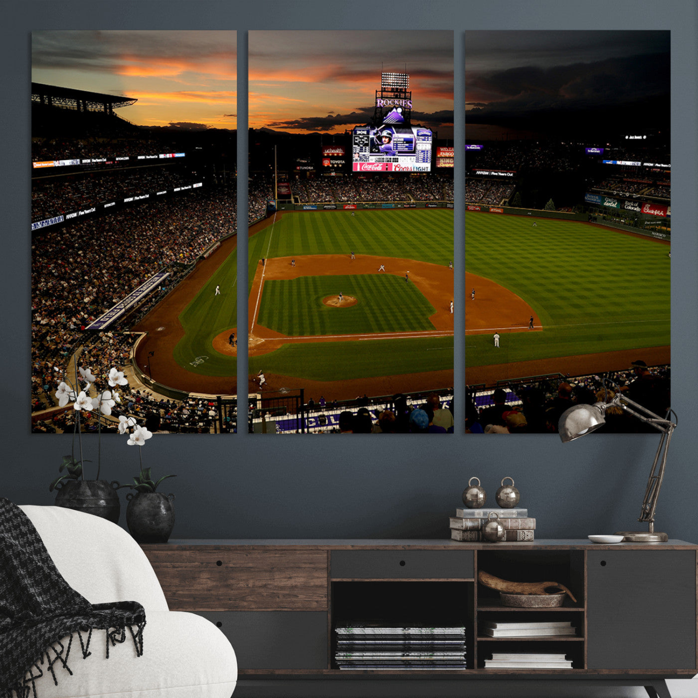 -Colorado Rockies Coors Field Wall Art Canvas Print - MLB Baseball Stadium