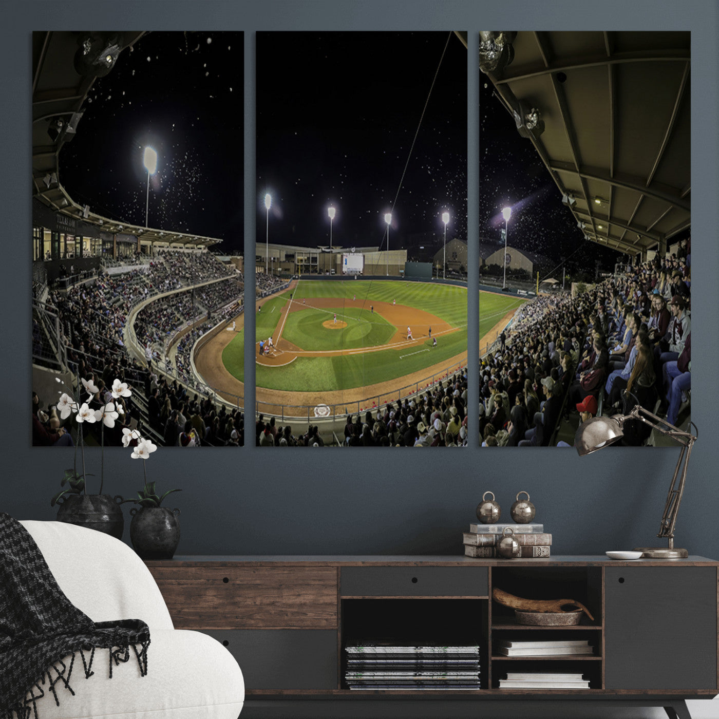 -Olsen Field at Blue Bell Park - Texas A&M Aggies Baseball Stadium Wall Art Canvas Print