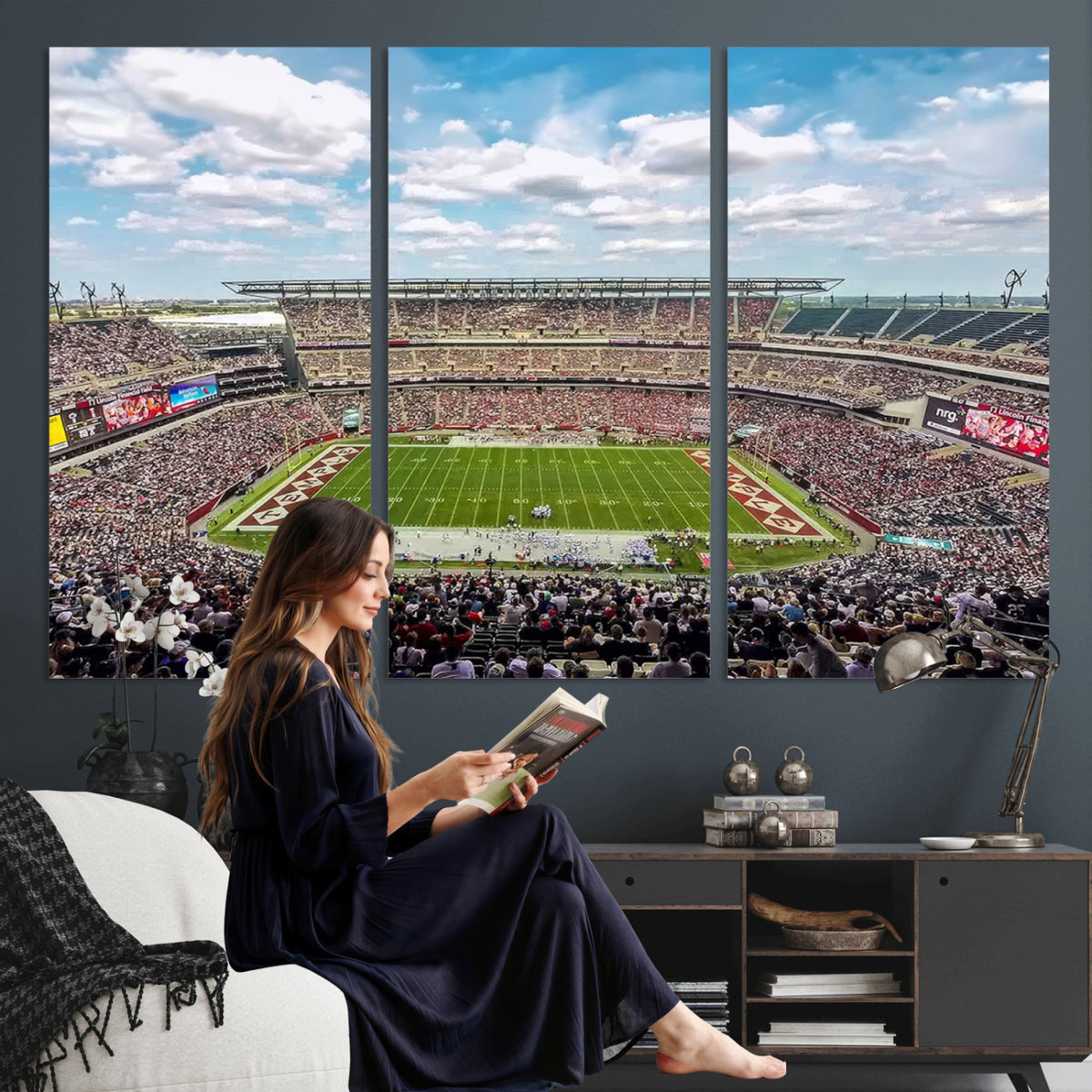 29243-PAN-FL-20X10 - The Temple University Owls Athletics Team Print - Philadelphia Lincoln Financial Field Stadium Wall