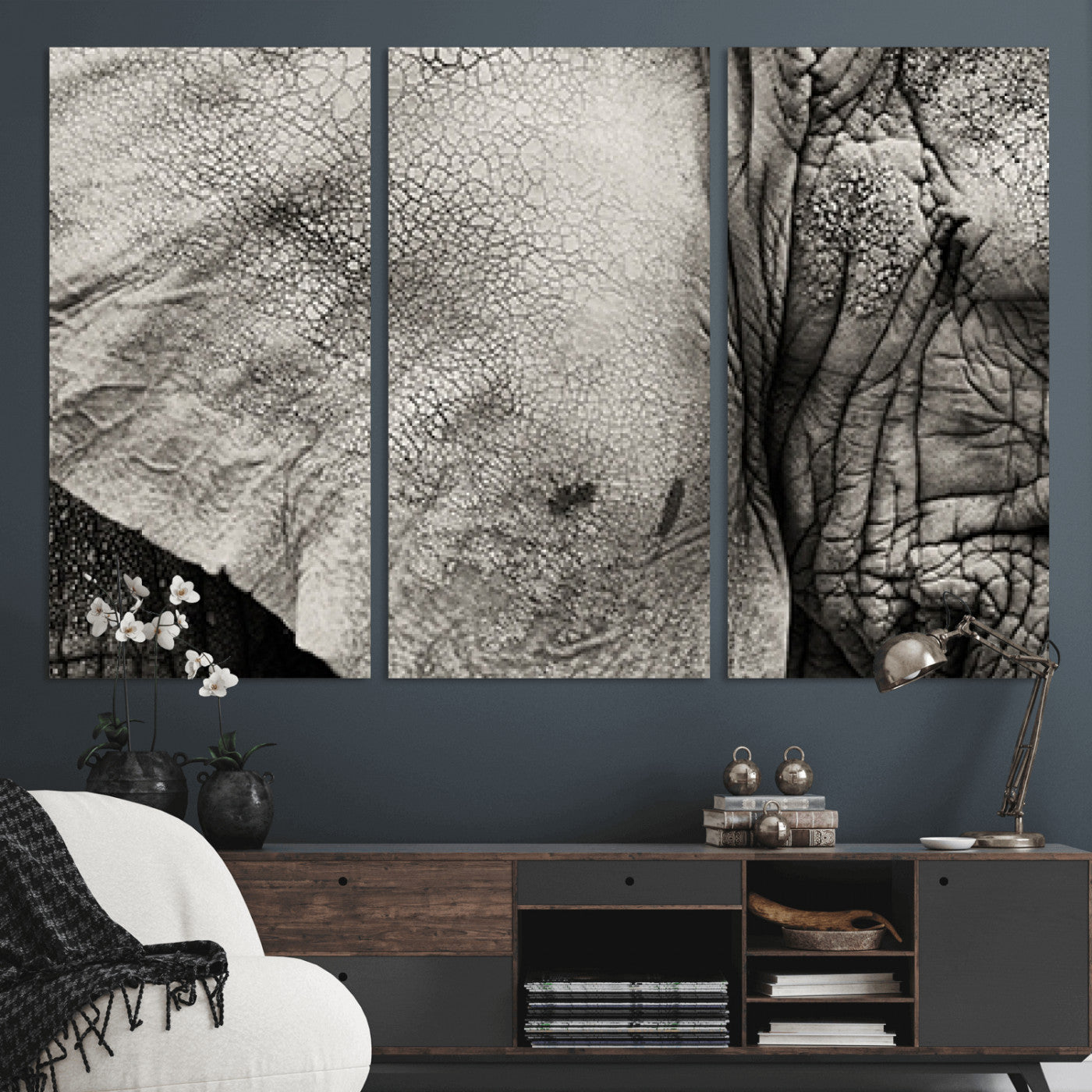 -Elephant Wall Art Canvas Print