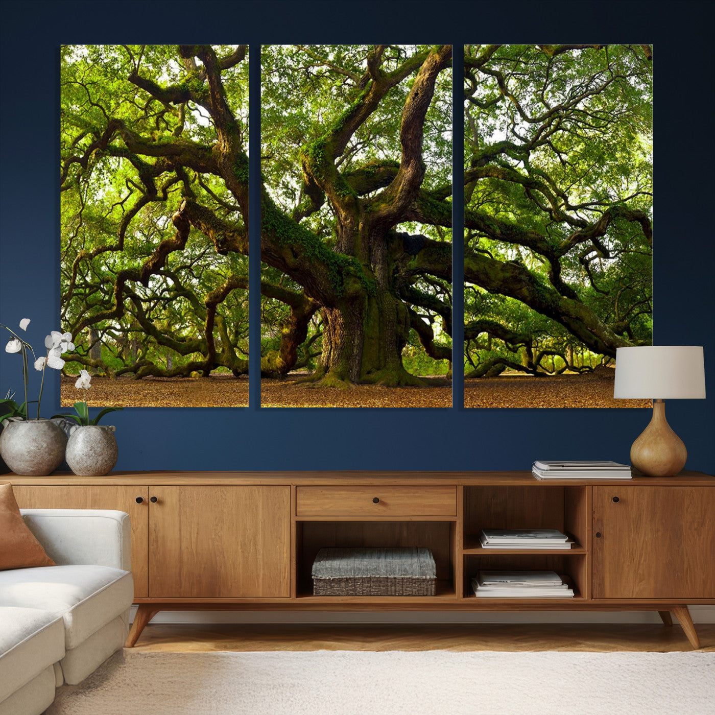 29407-MGV-CV-36X24 - Angel Oak Tree Wall Art Canvas Print | Large Forest Tree Nature Photography Print on Canvas