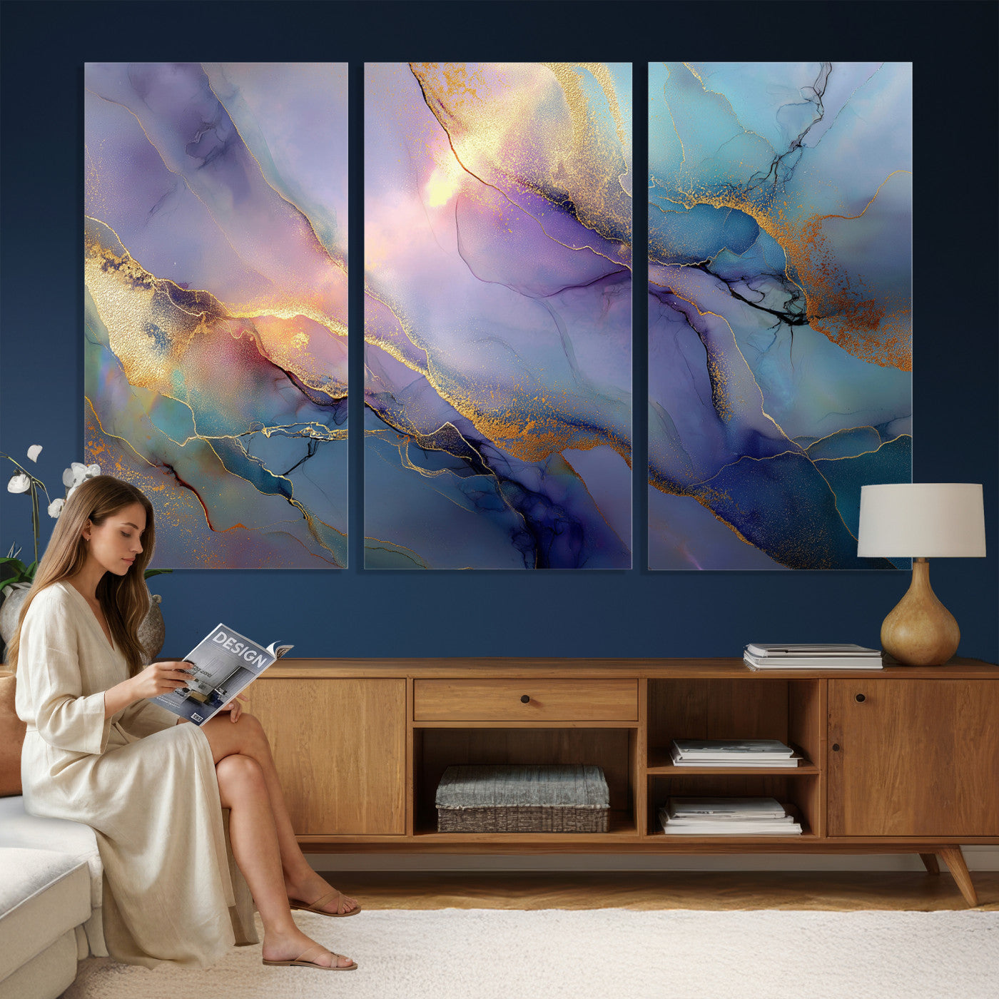 50939878-MGV-CV-36X24 - Colorful Abstract Canvas Wall Art Print, Vibrant Popup Color Art Print