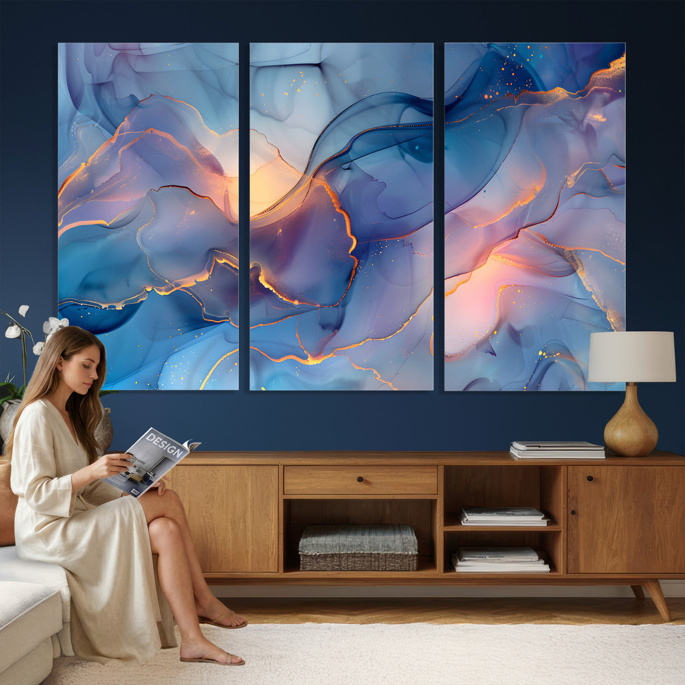 13710509-MGV-CV-36X24 - Colorful Abstract Canvas Wall Art Print, Vibrant Popup Color Art Print