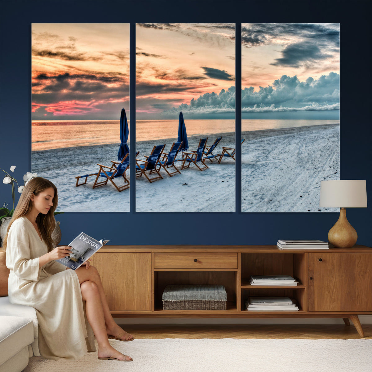 17237006-MGV-CV-36X24 - Serene Gulf Solitude Wall Art Canvas Print