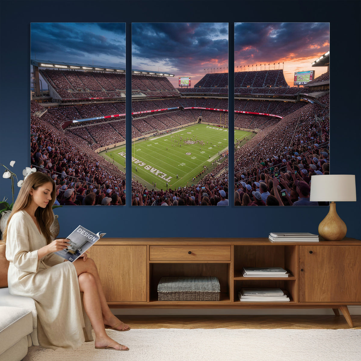 55475837-MGV-CV-36X24 - Stadium Wall Art Canvas Print