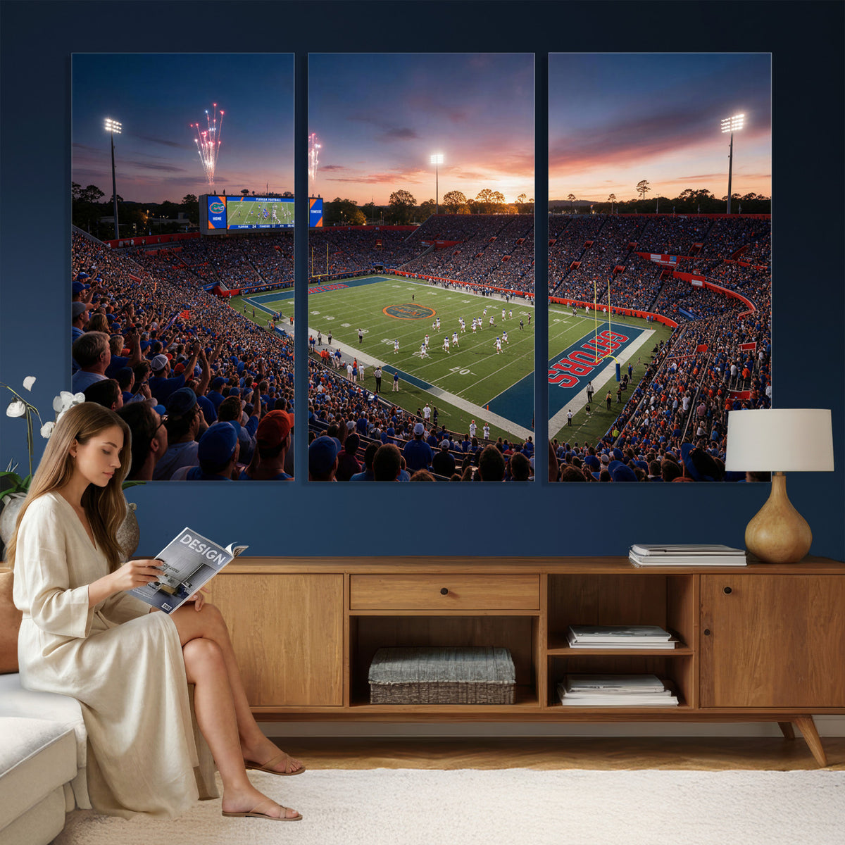 76151234-MGV-CV-36X24 - Stadium Wall Art Canvas Print