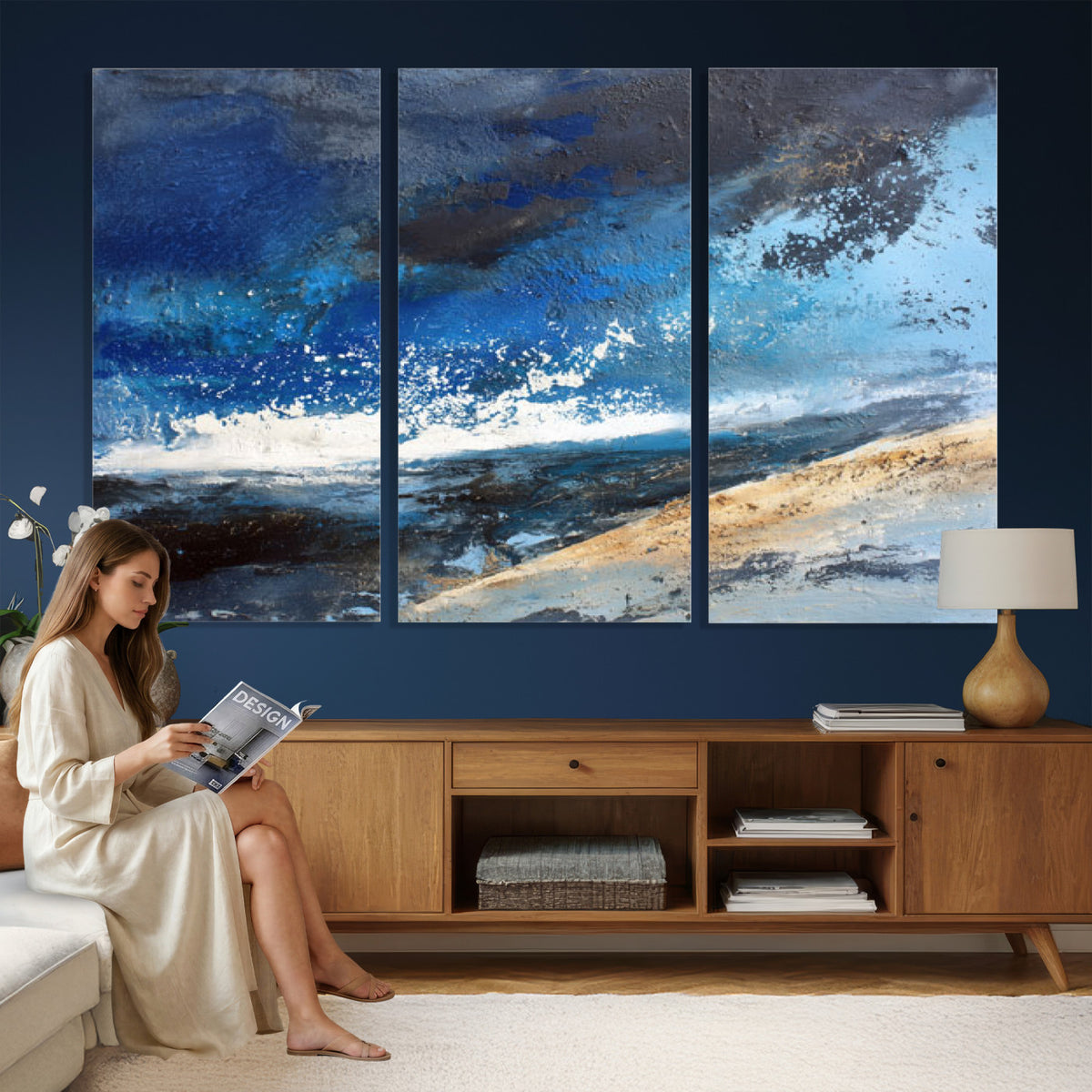 72157369-MGV-CV-36X24 - Extra Large Abstract Wall Art Canvas Print