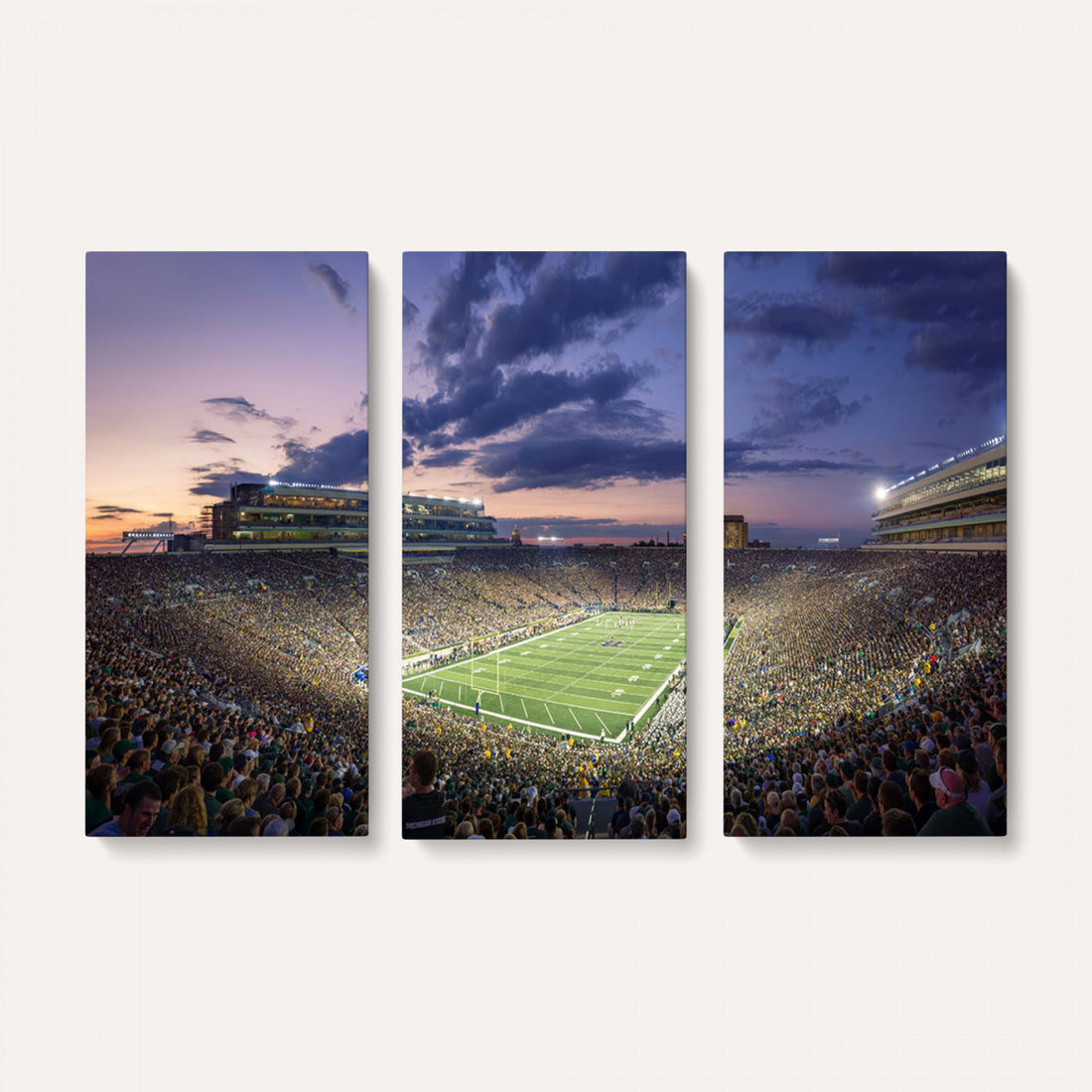 Notre Dame Fighting Irish Football Team Print, Notre Dame Stadium Wall Art Canvas Print