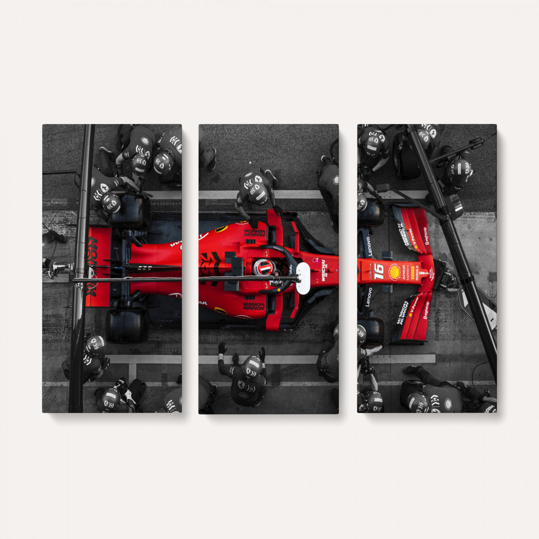 Ferrari Pit Stop Canvas Wall Art | Precision and Speed