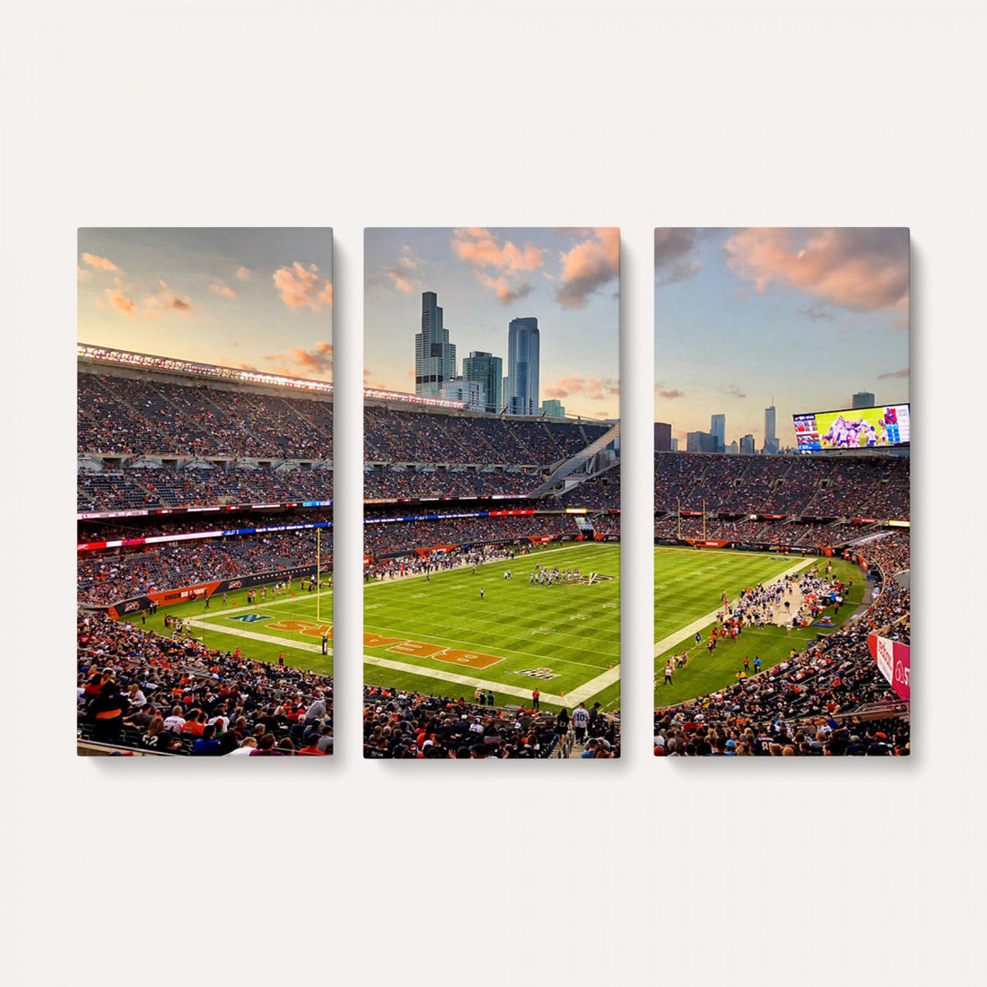 Chicago Bears Soldiers Field Wall Art Canvas Print, Man Cave Wall Decor