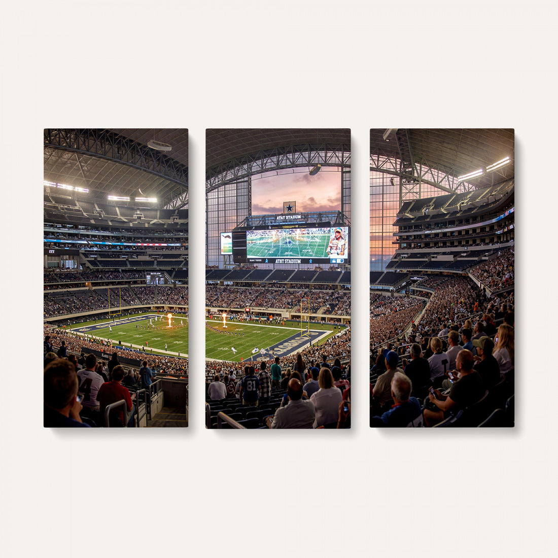 Dallas Cowboys Wall Art Canvas Print, AT&T Stadium in Arlington Texas, Framed and Ready to Hang