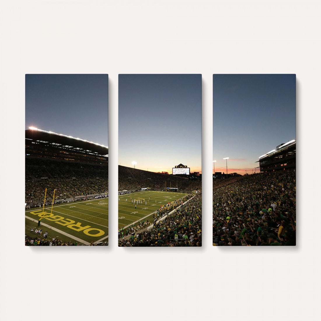Oregon Ducks Football Team Print - Eugene Autzen Stadium