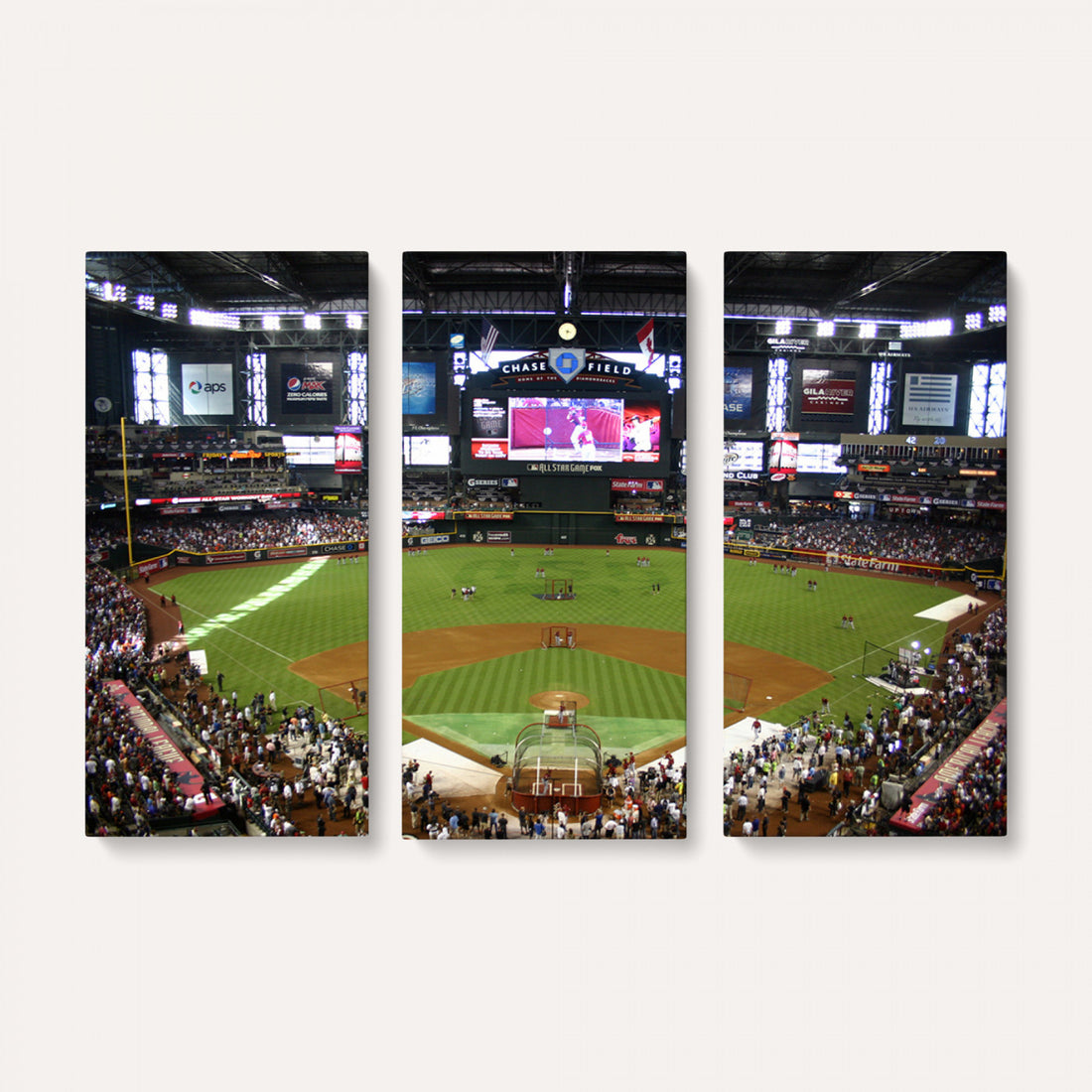 Arizona Diamondbacks Baseball Team Print, Phoenix Chase Field Baseball Stadium Wall Art