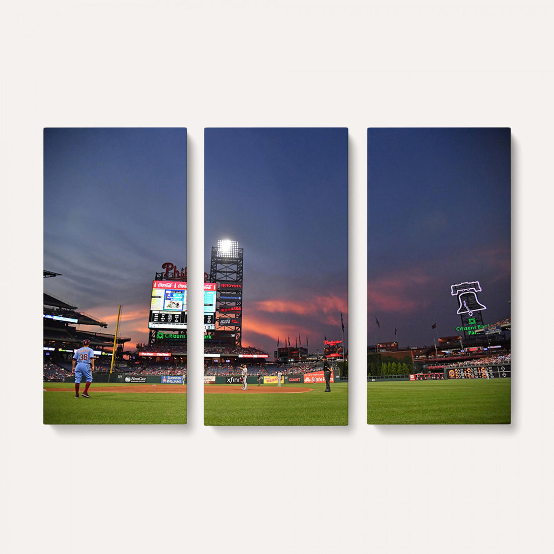 Philadelphia Phillies Baseball Print, Philadelphia Citizens Bank Park Stadium Wall Art