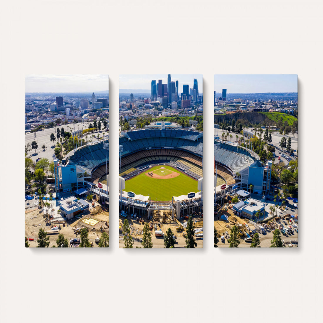 Los Angeles Dodgers Dodger Stadium Wall Art Canvas Print, Extra Large Game Room Wall Decor