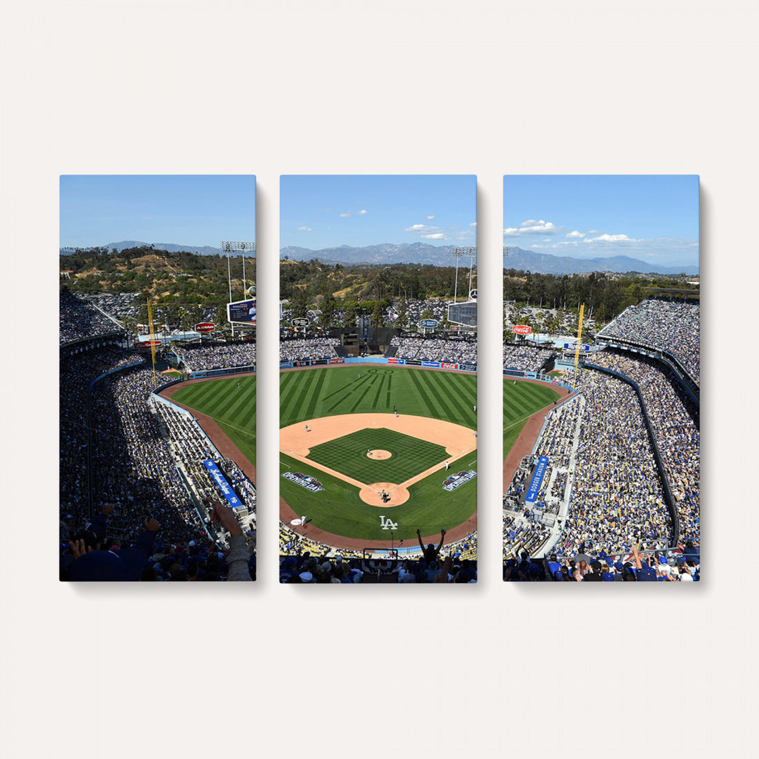 Los Angeles Dodgers Dodger Stadium Wall Art Canvas Print, Framed and Ready to Hang