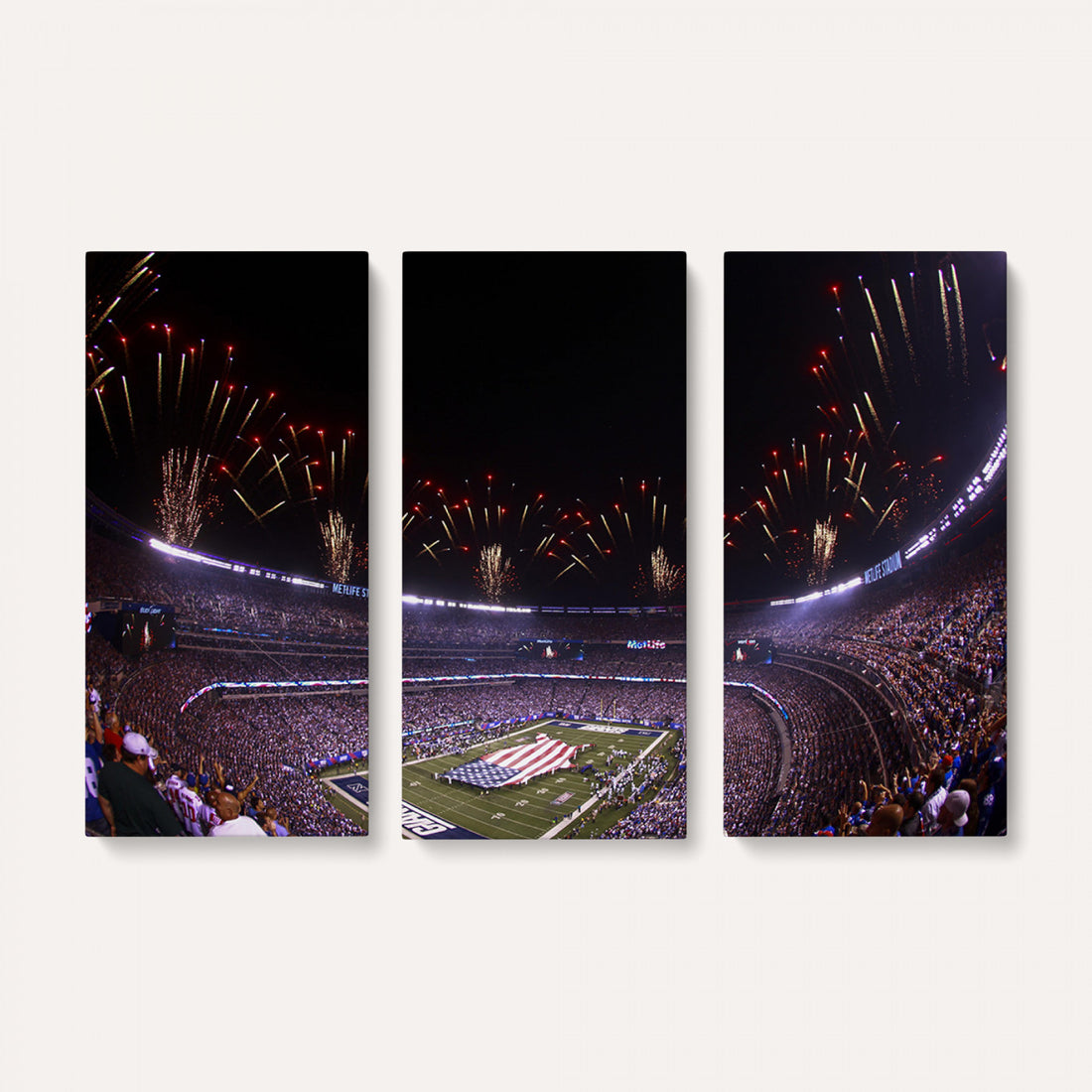 New York Giants Football Team Print, East Rutherford MetLife Stadium Wall Art