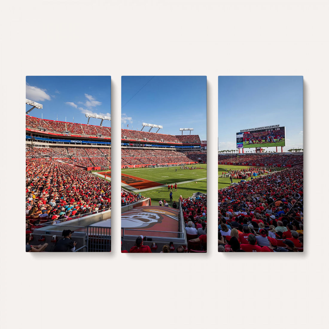 Florida Tampa Raymond James Stadium Wall Art Canvas Print, Framed and Ready to Hang