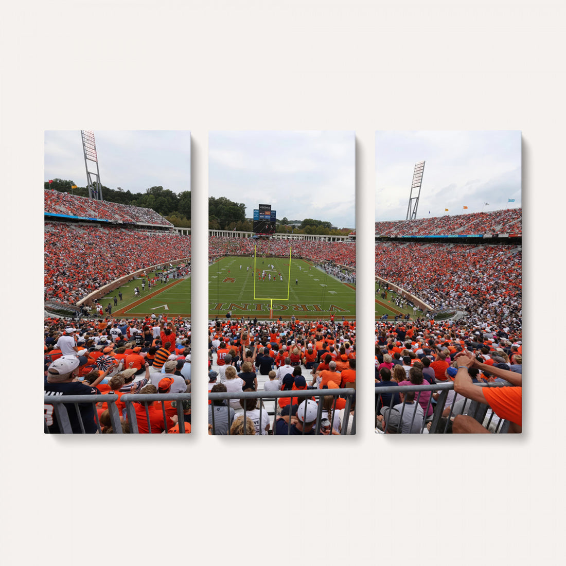 Virginia Cavaliers Football Team Print, Charlottesville, Extra Large Game Room Wall Decor