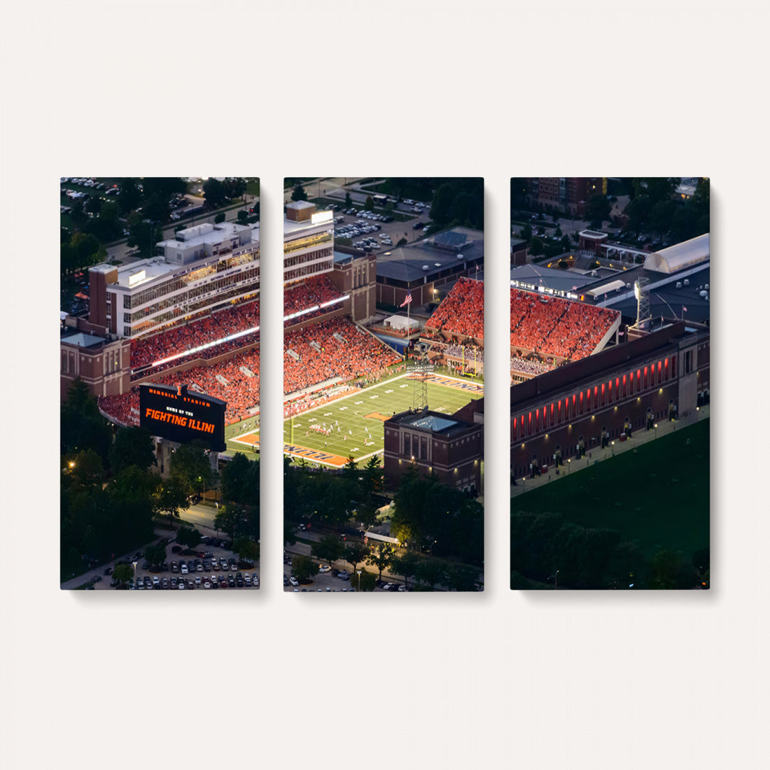 University of Illinois Fighting Illini Football Team Print, Home Bar Wall Decor