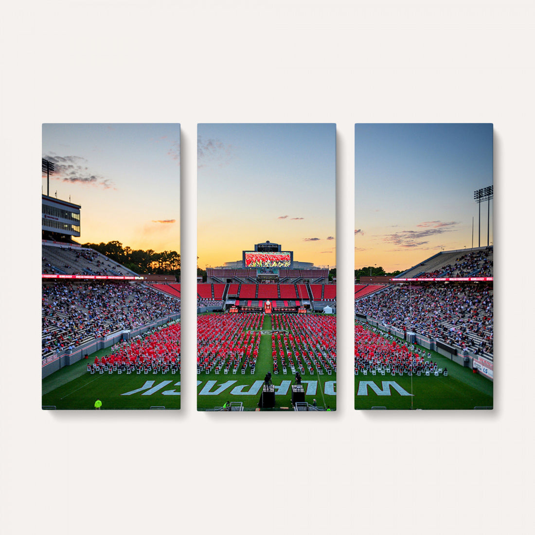 NC State Wolfpack Football Team Print Wall Art, Raleigh