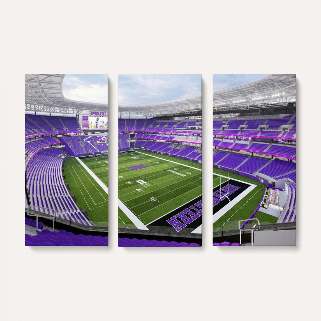 Northwestern University Wildcats Football Team Print, Framed and Ready to Hang