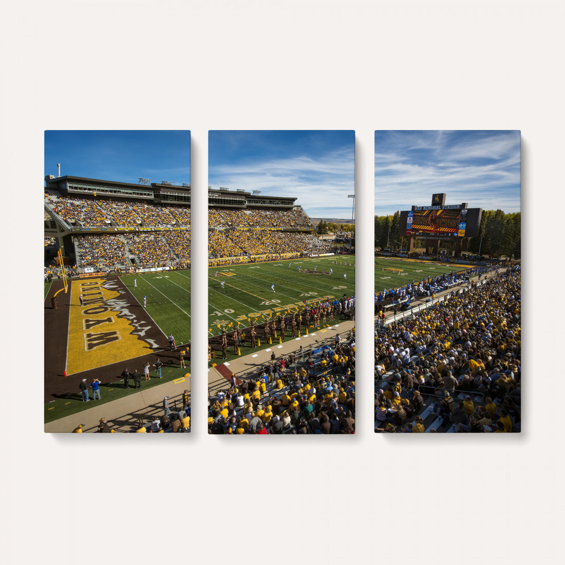 University of Wyoming Cowboys Football Team Print, Laramie, Man Cave Wall Decor