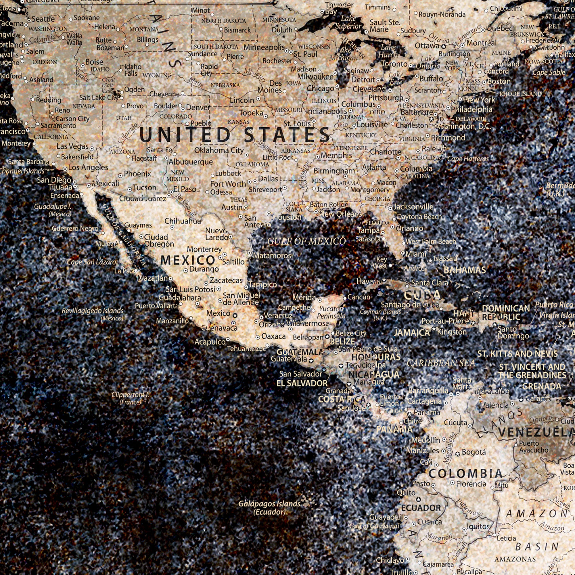 38689152-MGV-CV-36X24-Personalize World Map Push Pin Wall Canvas Print – Personalized Travel Tracker with Pins – Framed Large Multi-Size Canvas for Home Office Decor