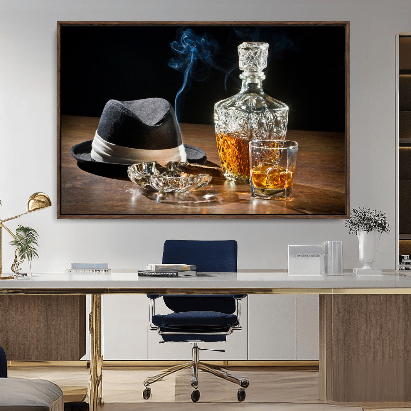 14629-MGV-CV-36X24-Extra Large Bourbon Decor Whiskey Wall Art Canvas Print
