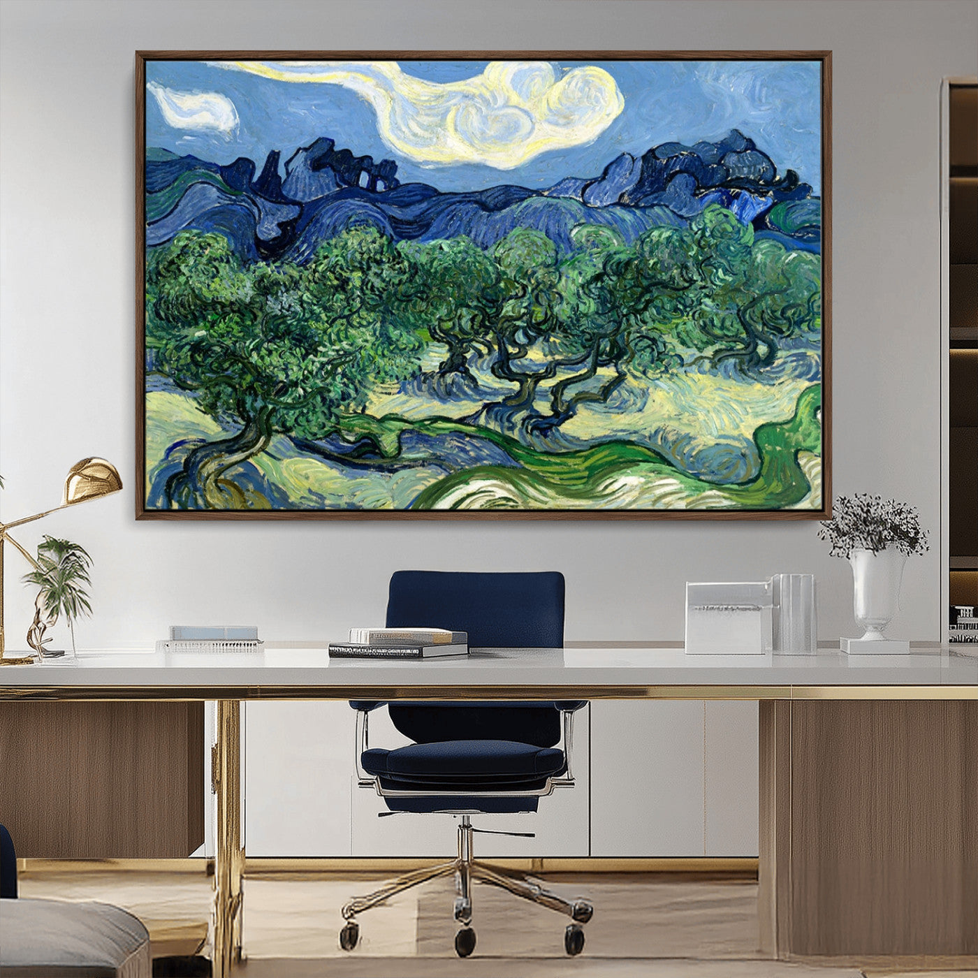 80252-MGV-CV-36X24-Olive Trees Van Gogh Wall Art Canvas Print