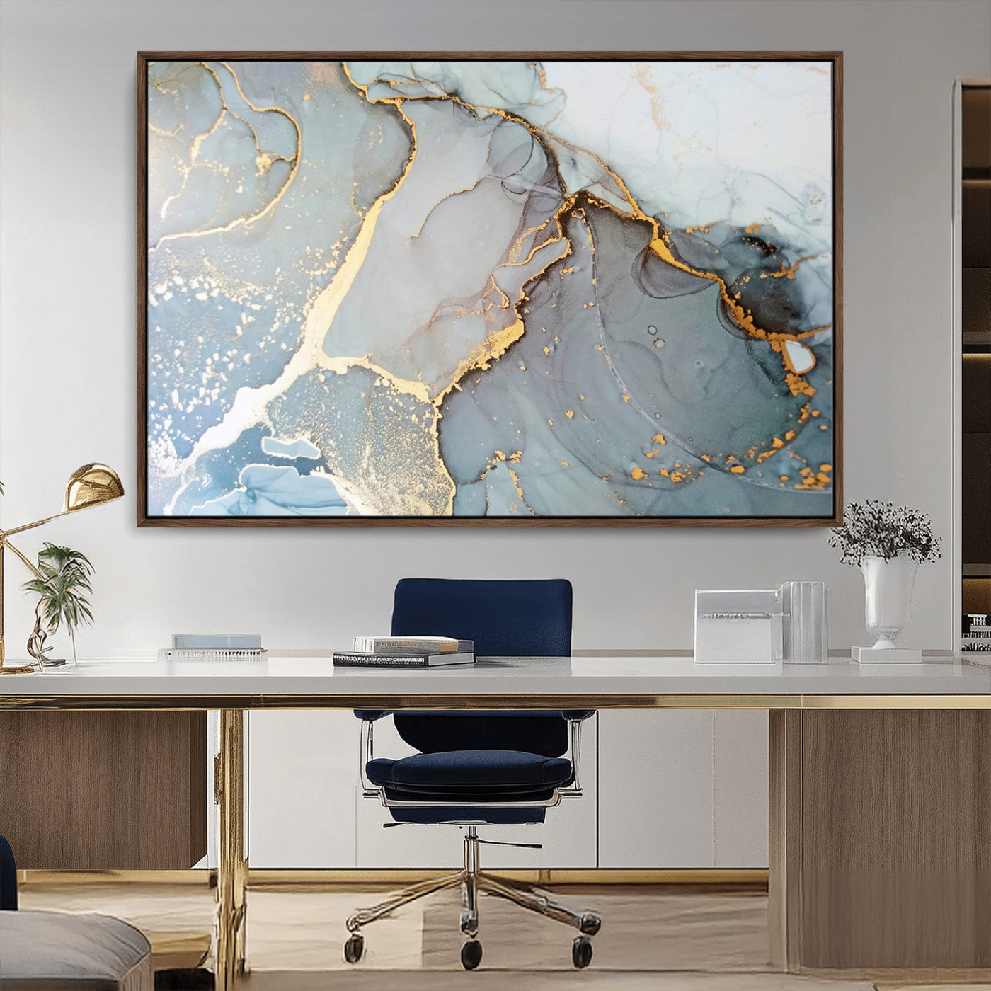 86878-MGV-FC-36X24_Walnut-Large Abstract Marble Wall Art Canvas Print for Living Room and Farmhouse Decor