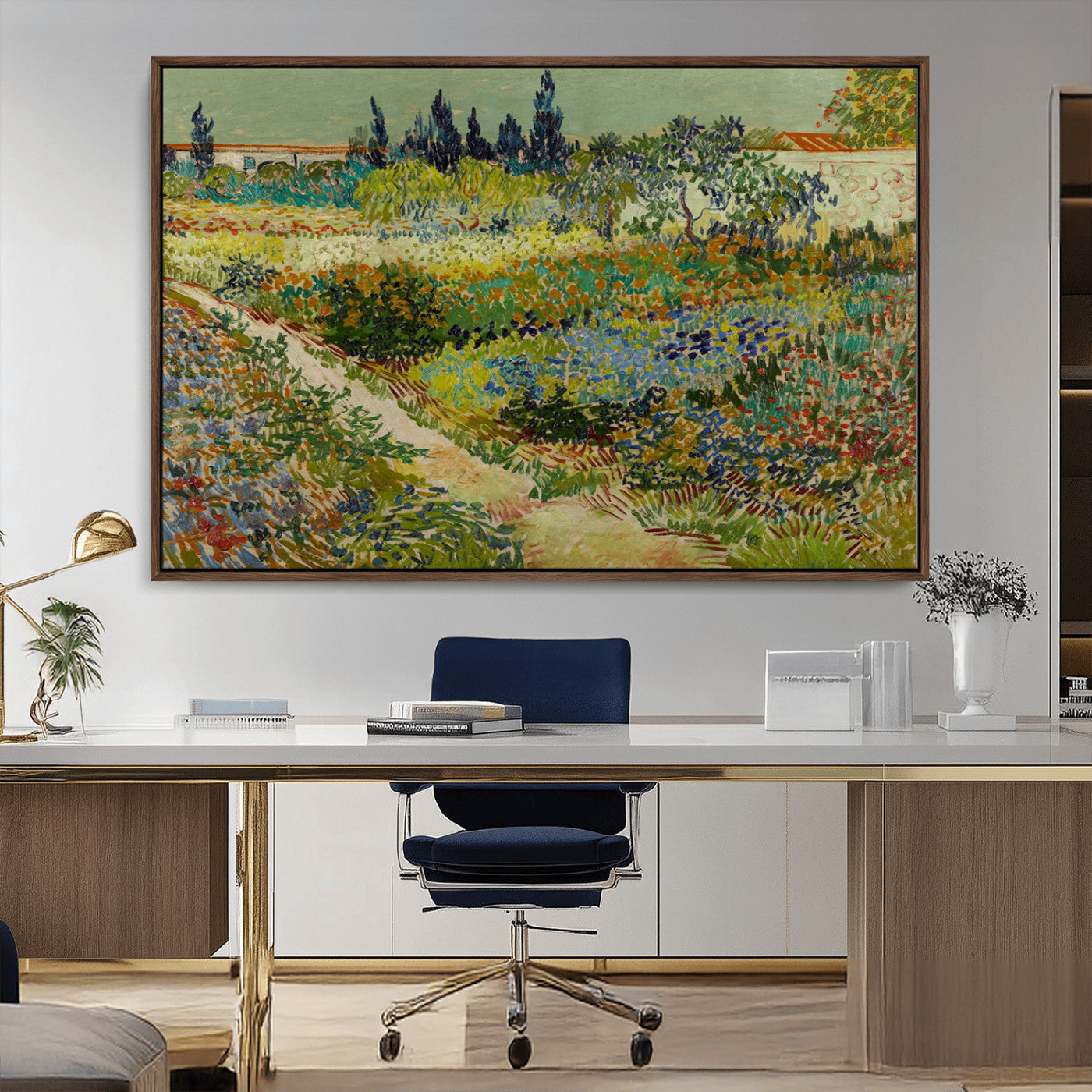 96965-MGV-CV-36X24-Vincent van Gogh Garden at Arles Wall Art Canvas Print