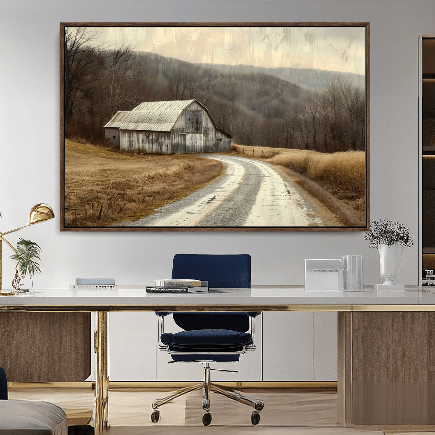 10376-MGV-CV-36X24-Vintage Barn for Farmhouse Wall Decor Canvas Print